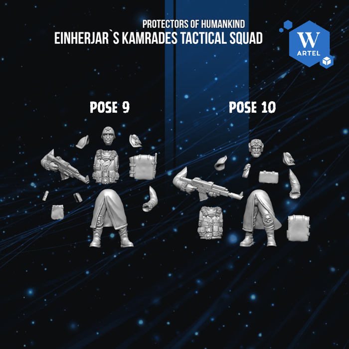 Einherjar's Kamrades Tactical Squad by Artel W | 3D Printed Miniatures