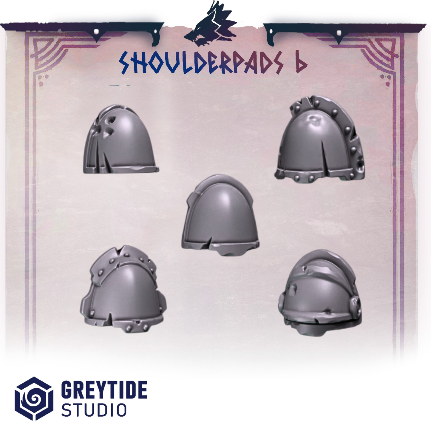 Primal Hounds Shoulder Pads | Bits Packs by Greytide Studios | 3D Printed Bits