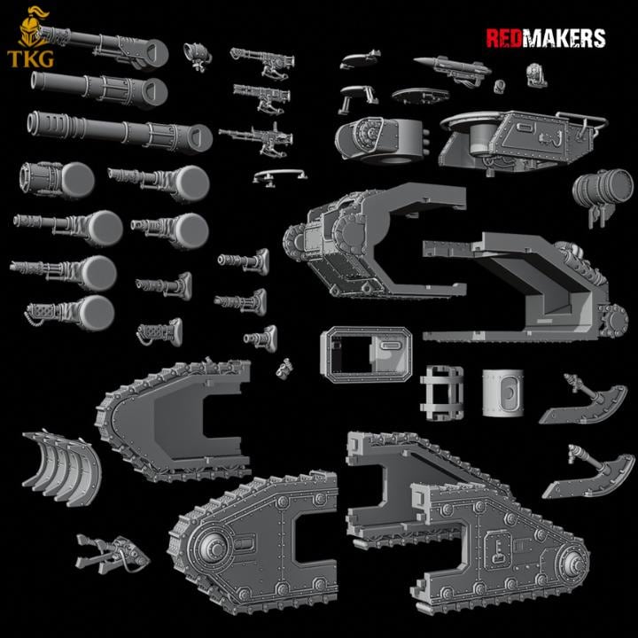 Bastion, Solar Heavy Tank— Imperial Force by Redmakers | 3D Printed Tabletop Miniatures | Malcador proxy