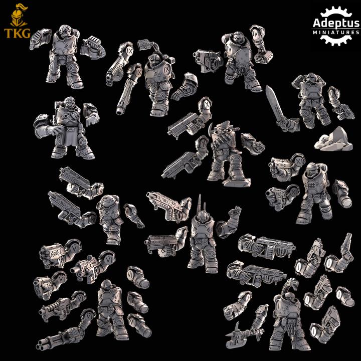 Heavy Dwarves Kill Squad by Adeptus Miniatures | 3D printed Tabletop Miniatures