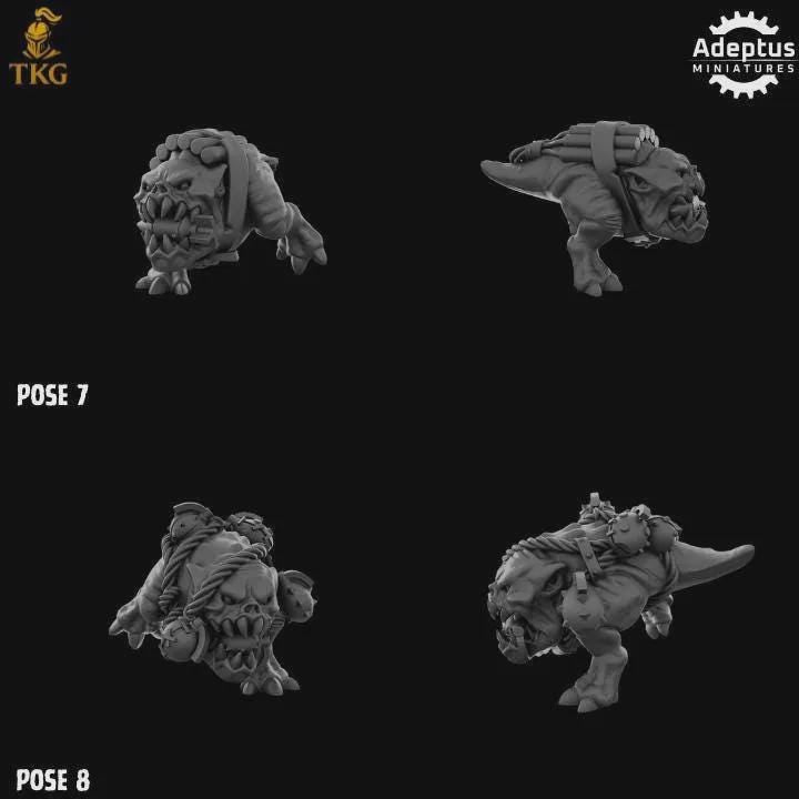 Orks Kill Squad by Adeptus Miniatures | 3D printed Tabletop Miniatures