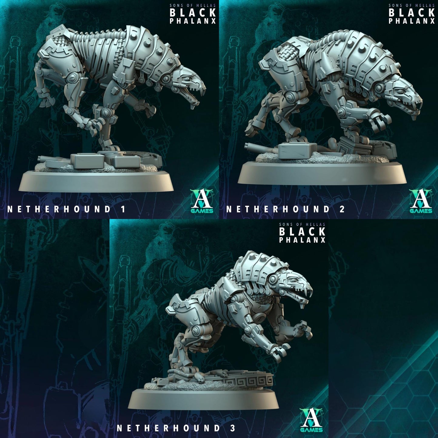 Black Phalanx - Sons of Hellas by ArchvillainGames | 3D Printed Miniatures