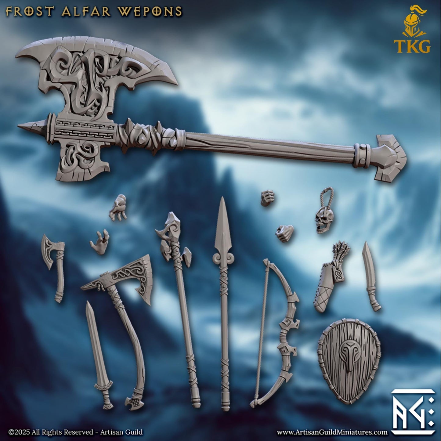 Frost Alfar of Skutagaard by Artisan Guild | 3D Printed Miniatures | Fantasy Models