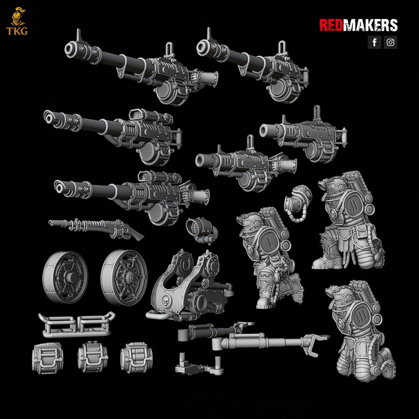 Solar Guard - Heavy Support Squad Classic by Red Makers | 3D printed Tabletop Miniatures