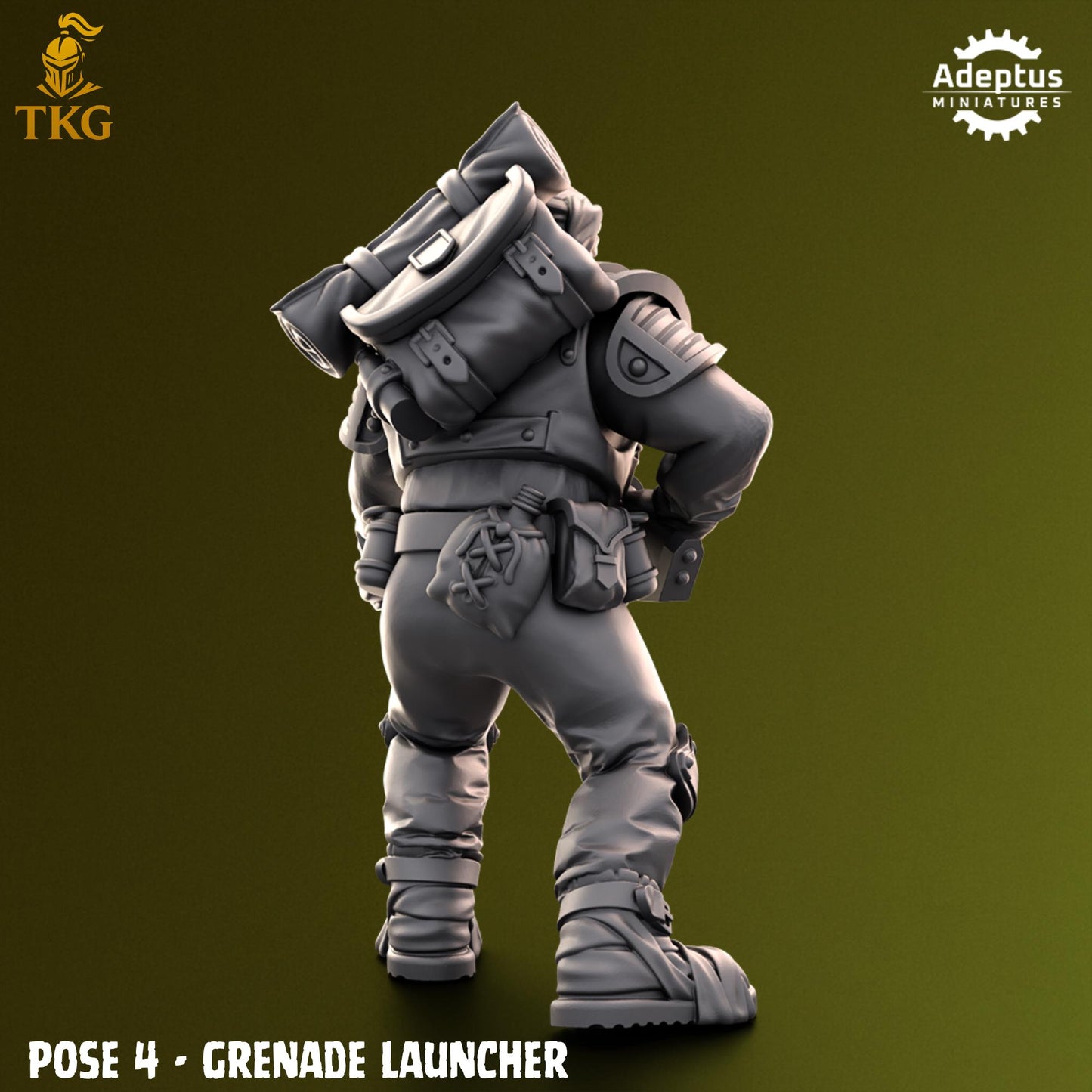 Red Dune Regiment Special Weapons Team by Adeptus Miniatures | 3D printed Tabletop Miniatures