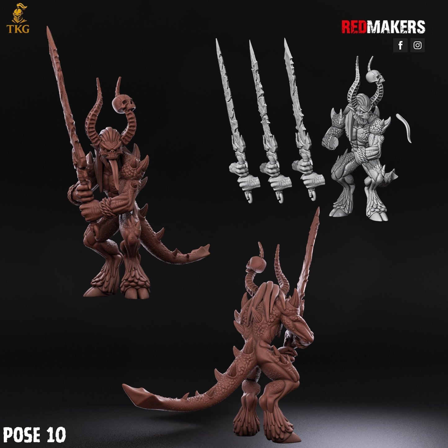 Bloodthirsty Demons by RedMakers | 3D Printed Tabletop Miniatures