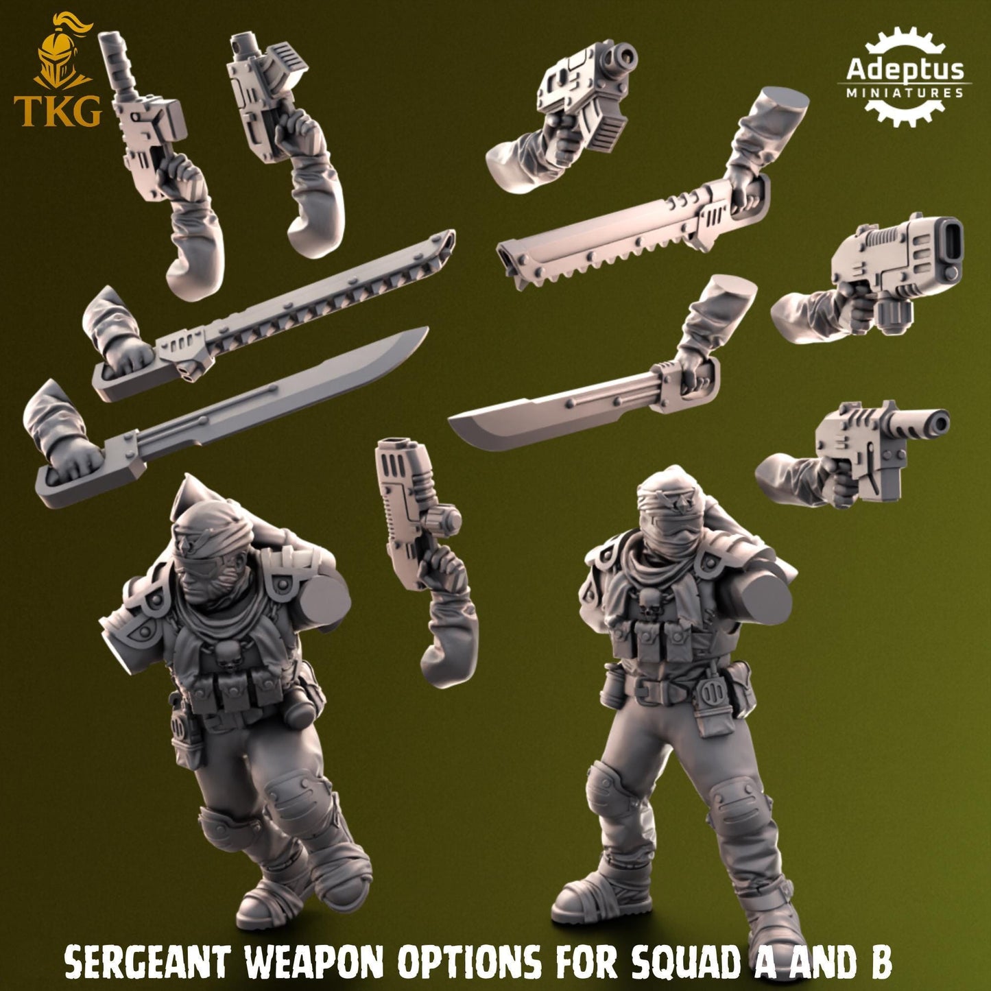 Red Dune Regiment Squad by Adeptus Miniatures | 3D printed Tabletop Miniatures