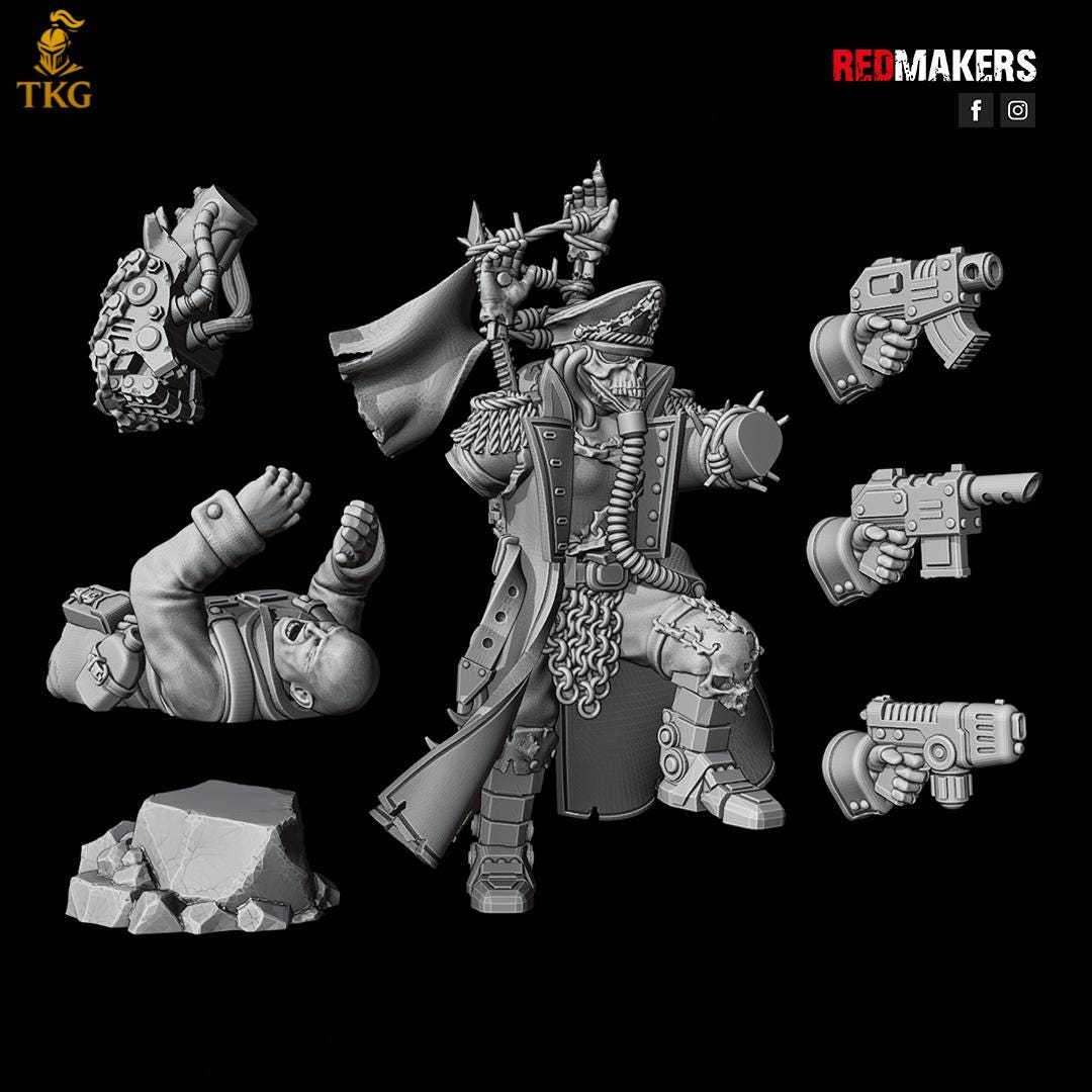Renegade Death Division Commissar by RedMakers | 3D Printed Tabletop Miniatures
