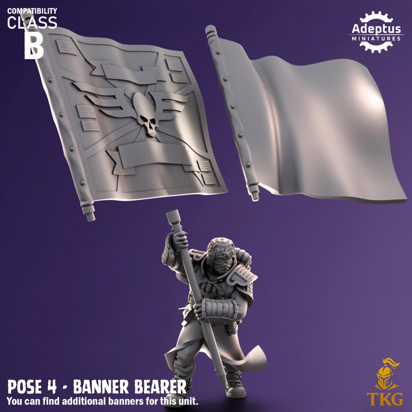 Iceward Division Command Squad by Adeptus Miniatures | 3D printed Tabletop Miniatures