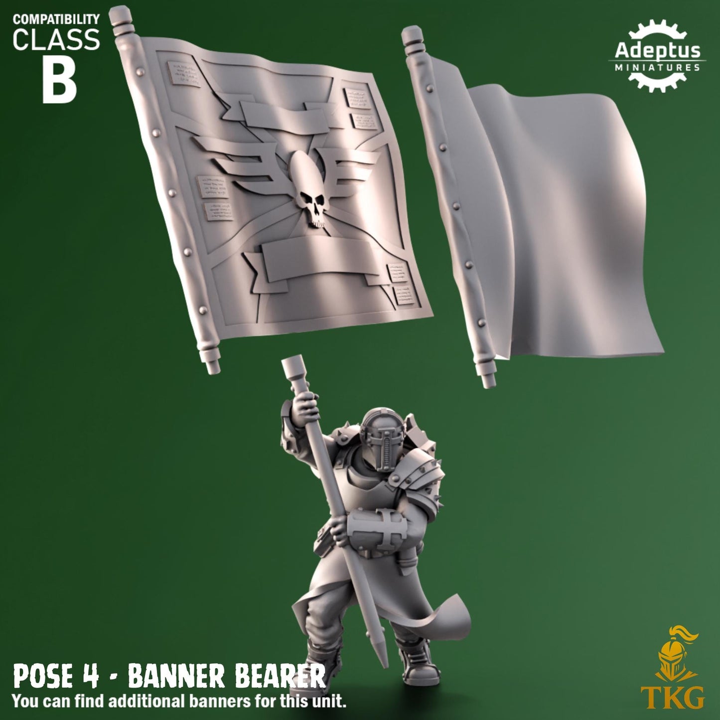 Crusaders Covenant Command Squad by Adeptus Miniatures | 3D printed Tabletop Miniatures