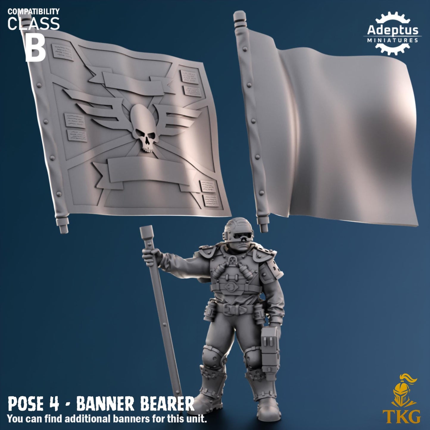 Greyplate Troops Command Squad by Adeptus Miniatures | 3D printed Tabletop Miniatures
