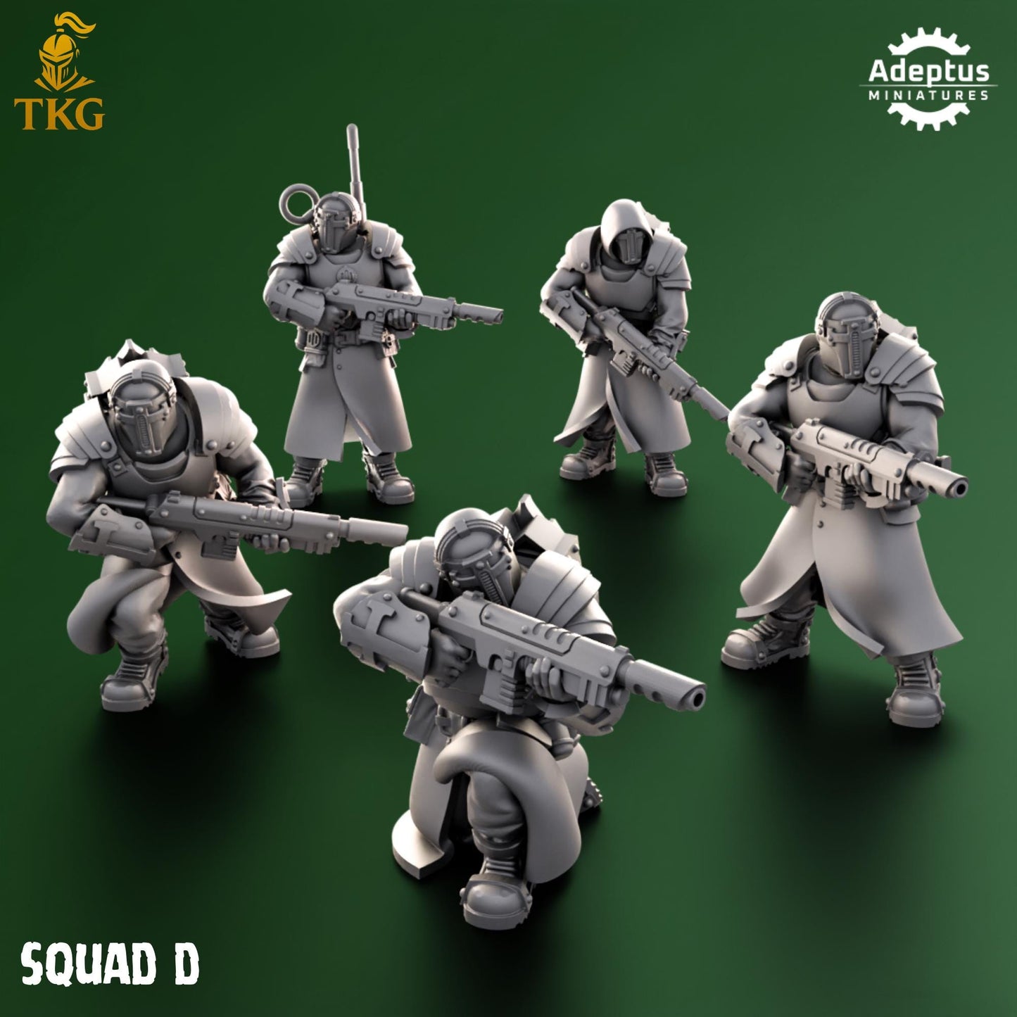 Crusaders Covenant Squad by Adeptus Miniatures | 3D printed Tabletop Miniatures