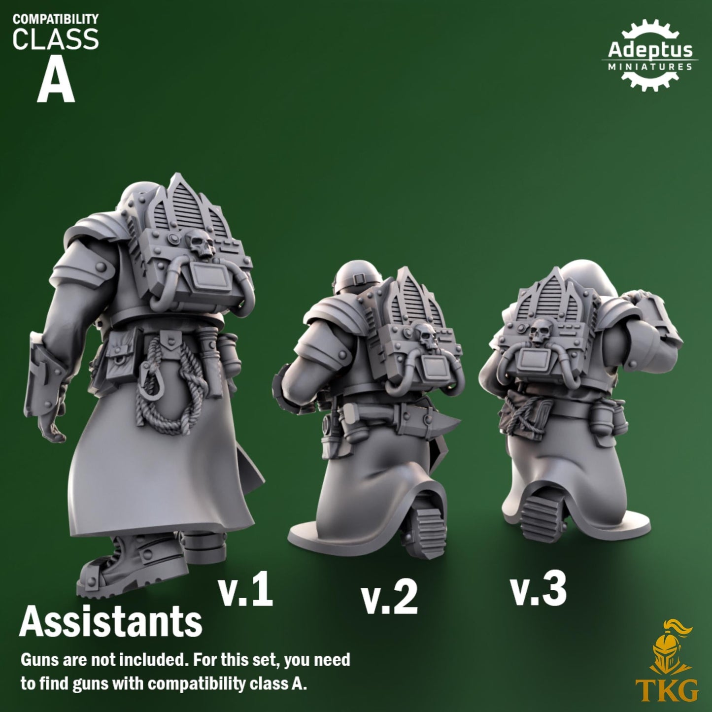 Crusaders Covenant Heavy Weapons Operators by Adeptus Miniatures | 3D printed Tabletop Miniatures