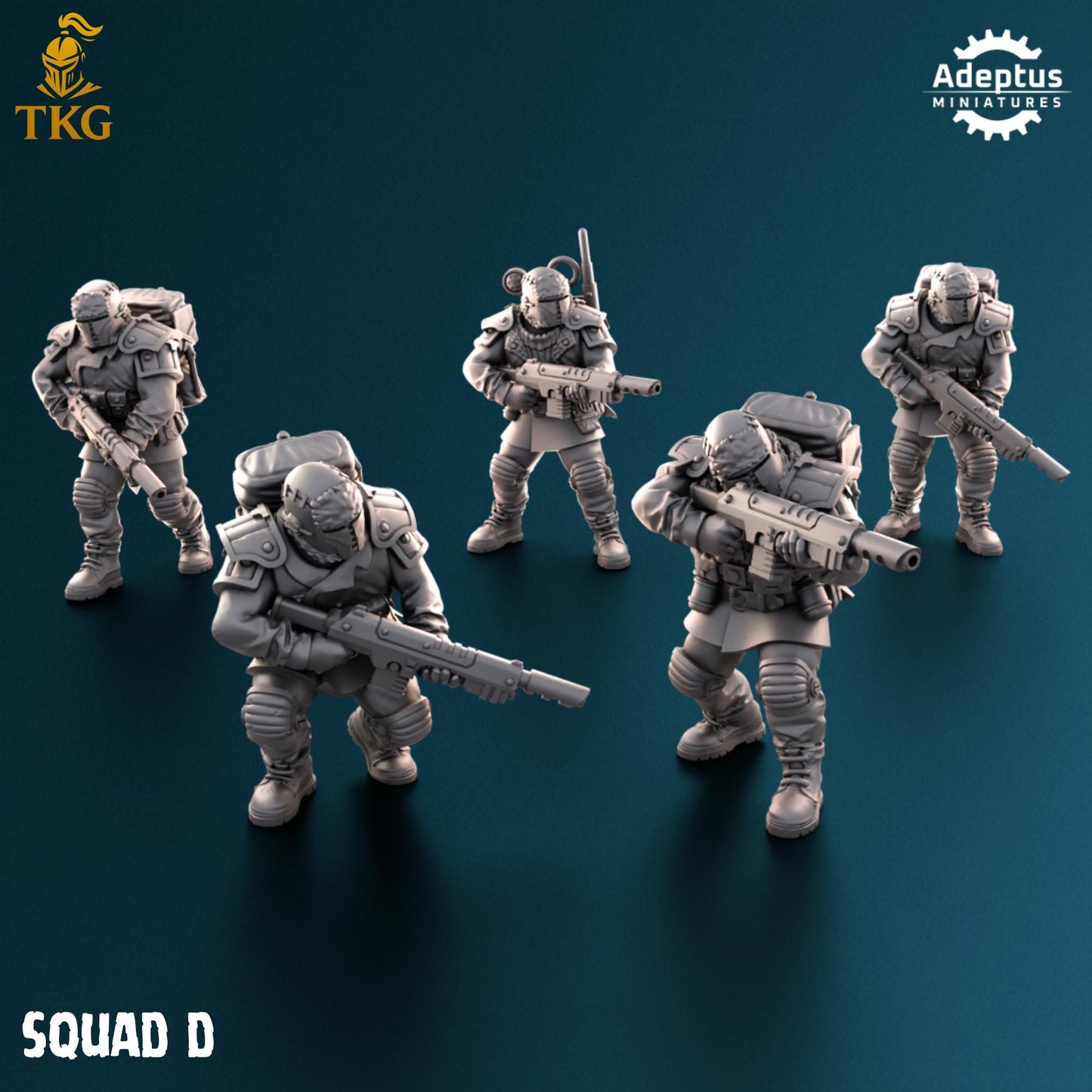 Winterline Forces Squad by Adeptus Miniatures | 3D printed Tabletop Miniatures