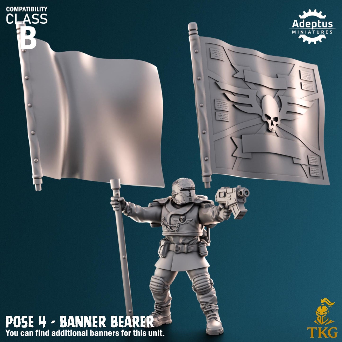 Winterline Forces Command Squad by Adeptus Miniatures | 3D printed Tabletop Miniatures