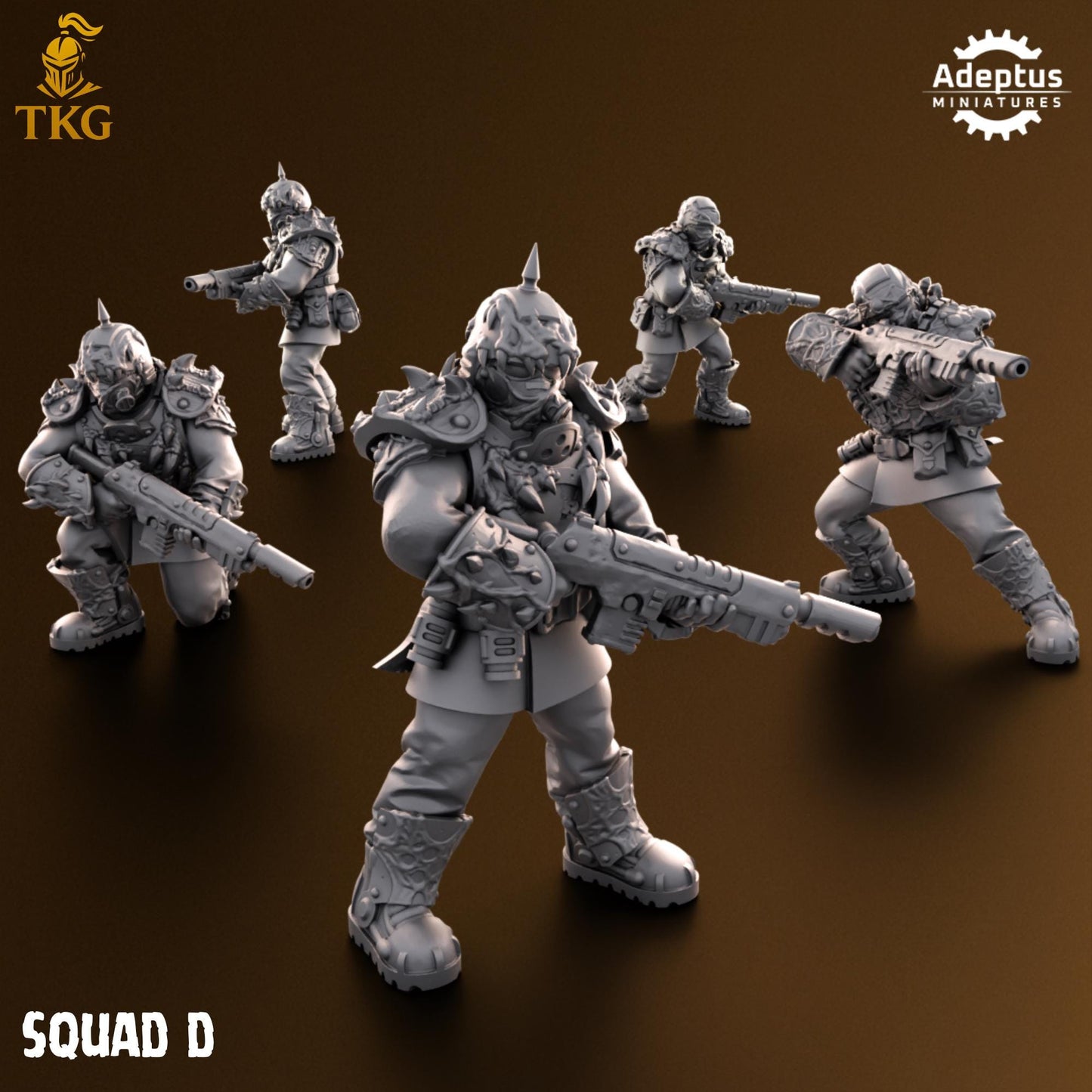Sporeblight Regiment Squad by Adeptus Miniatures | 3D printed Tabletop Miniatures