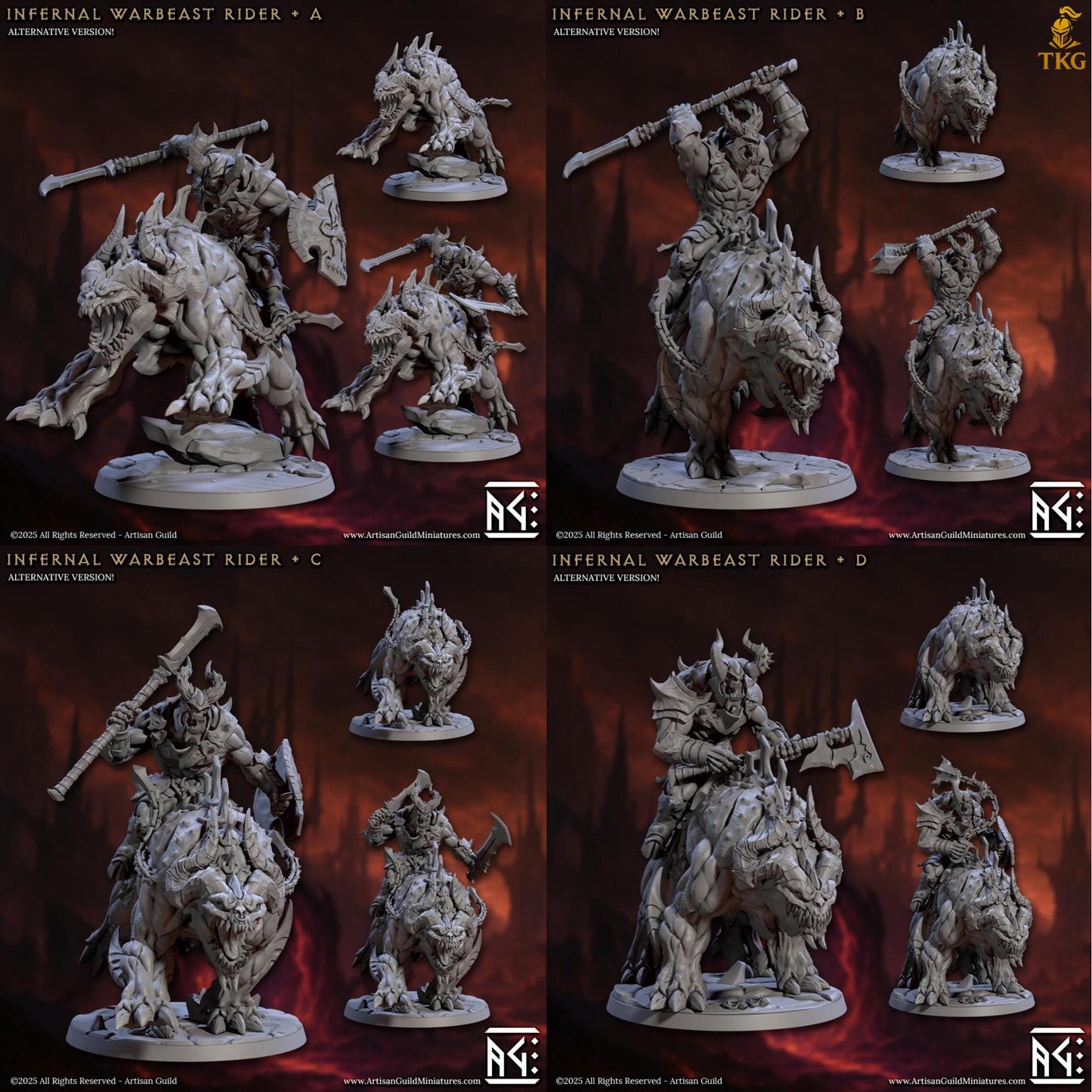 The Infernal Legion by Artisan Guild | 3D Printed Miniatures | Fantasy Models