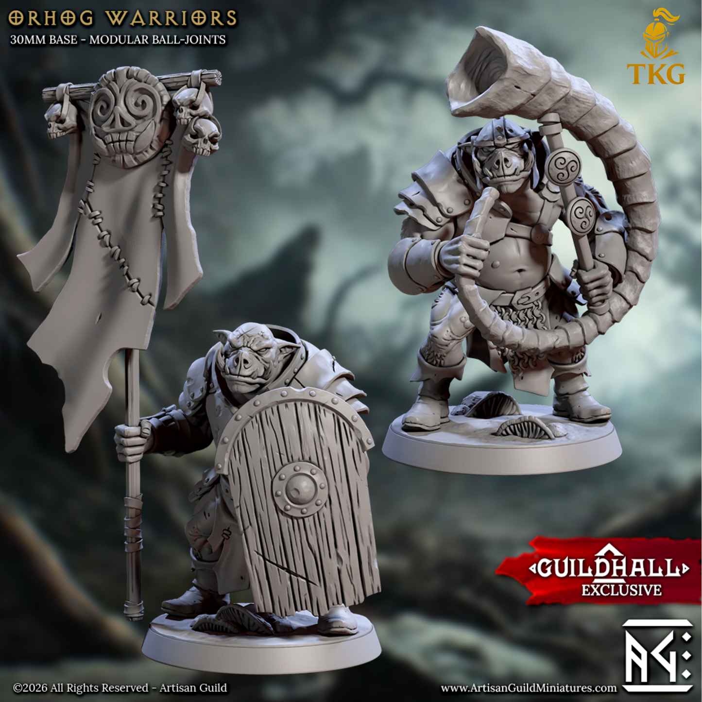 The Orhogs by Artisan Guild | 3D Printed Miniatures | Fantasy Models