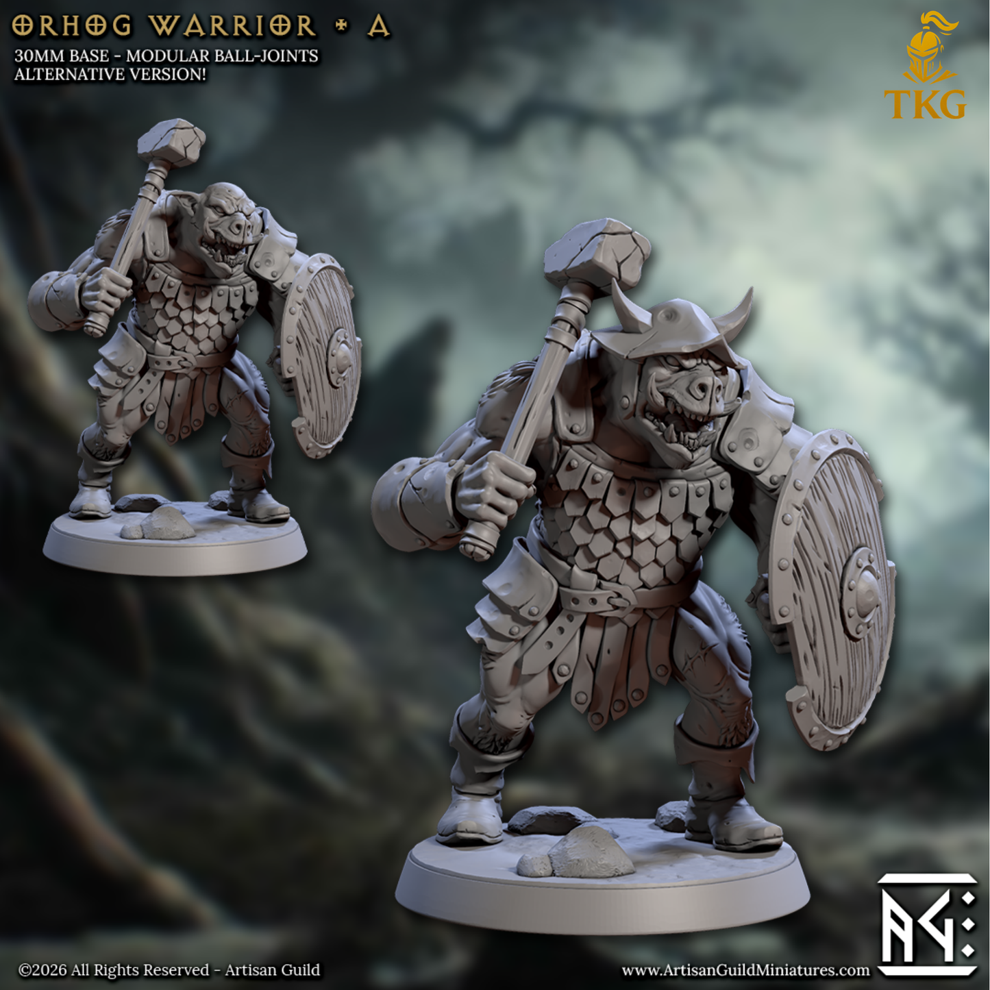 The Orhogs by Artisan Guild | 3D Printed Miniatures | Fantasy Models