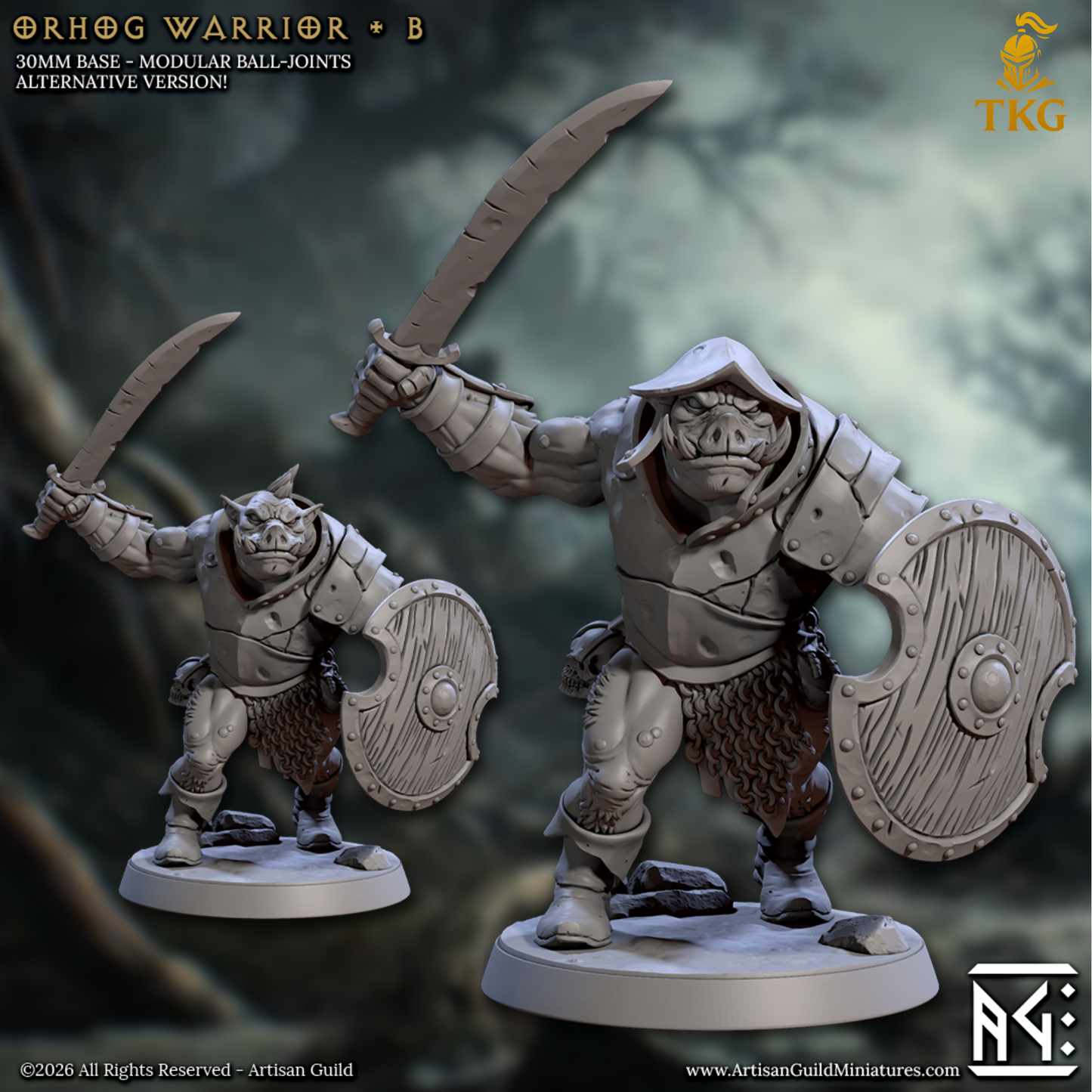 The Orhogs by Artisan Guild | 3D Printed Miniatures | Fantasy Models