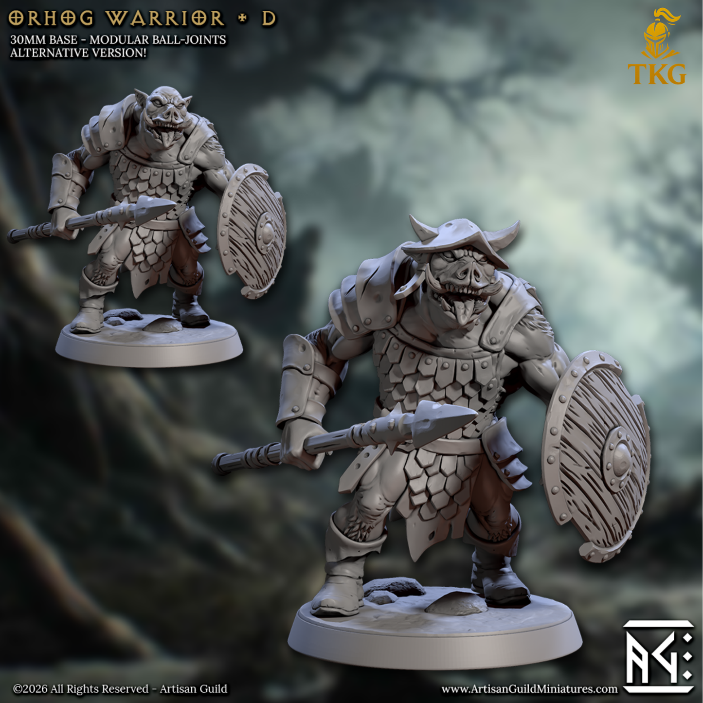The Orhogs by Artisan Guild | 3D Printed Miniatures | Fantasy Models