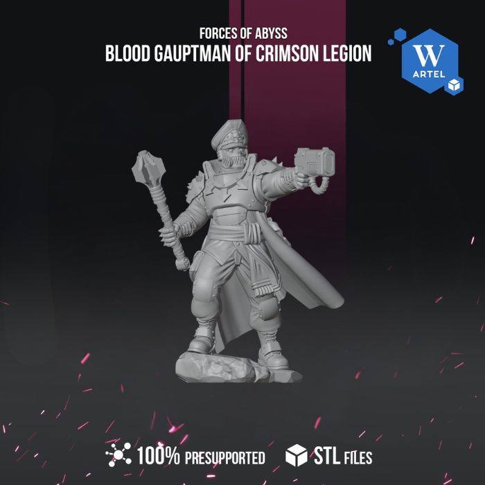 Blood Gauptman of Crimson Legion by Artel W | 3D Printed Miniatures