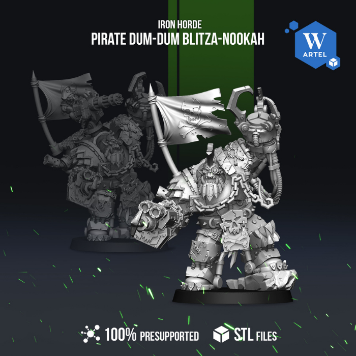 Pirate Dum-Dum Blitza-nookah - Iron Horde by Artel W | 3D Printed Miniatures