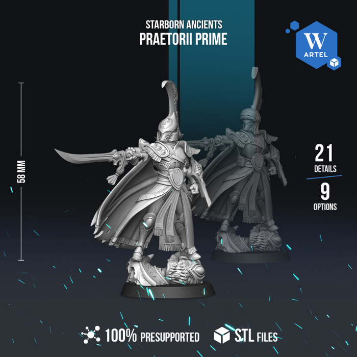 Praetorii Prime - Starborn Ancients by Artel W | 3D Printed Miniatures