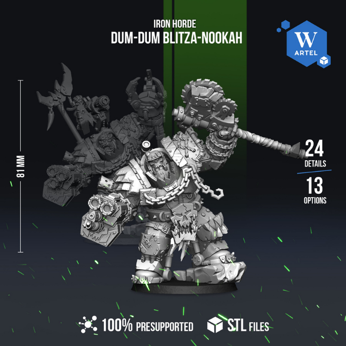 Dum-Dum Blitza-nookah - Iron Horde by Artel W | 3D Printed Miniatures