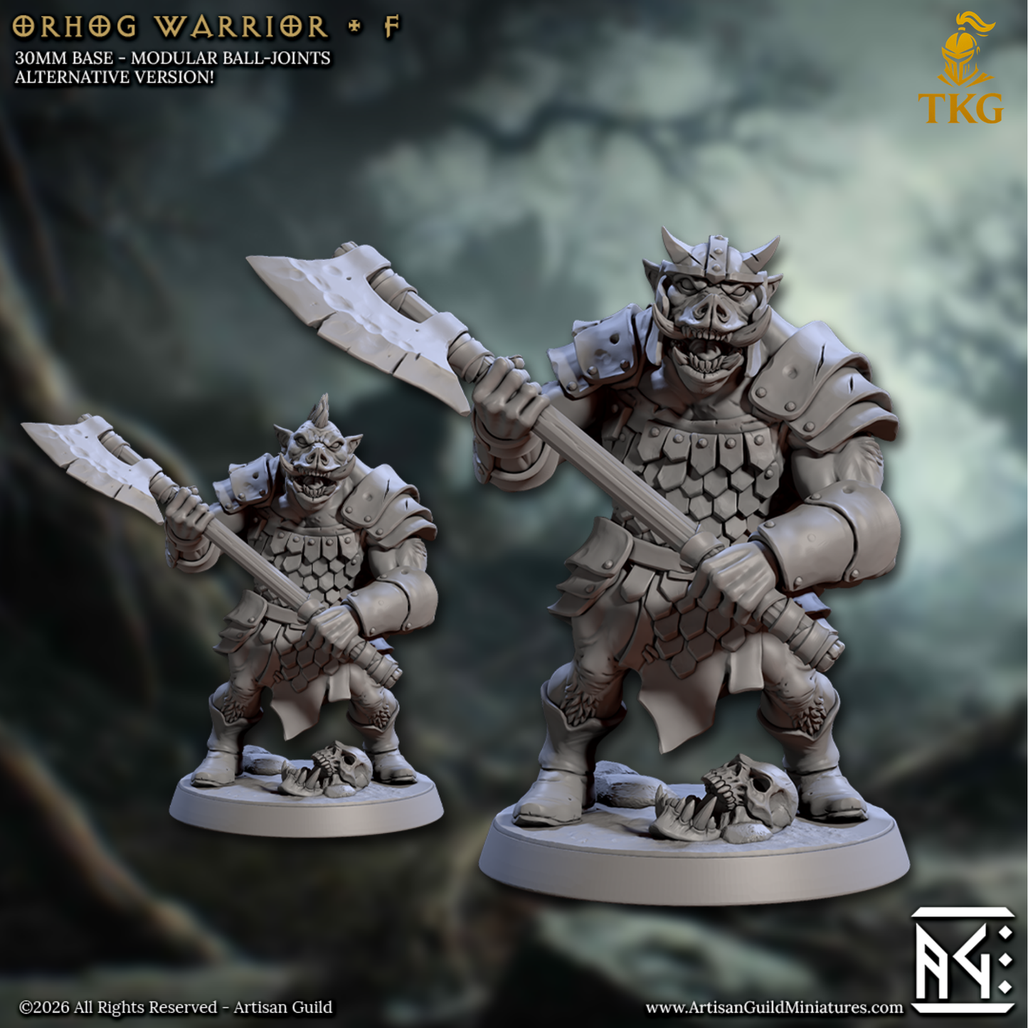 The Orhogs by Artisan Guild | 3D Printed Miniatures | Fantasy Models