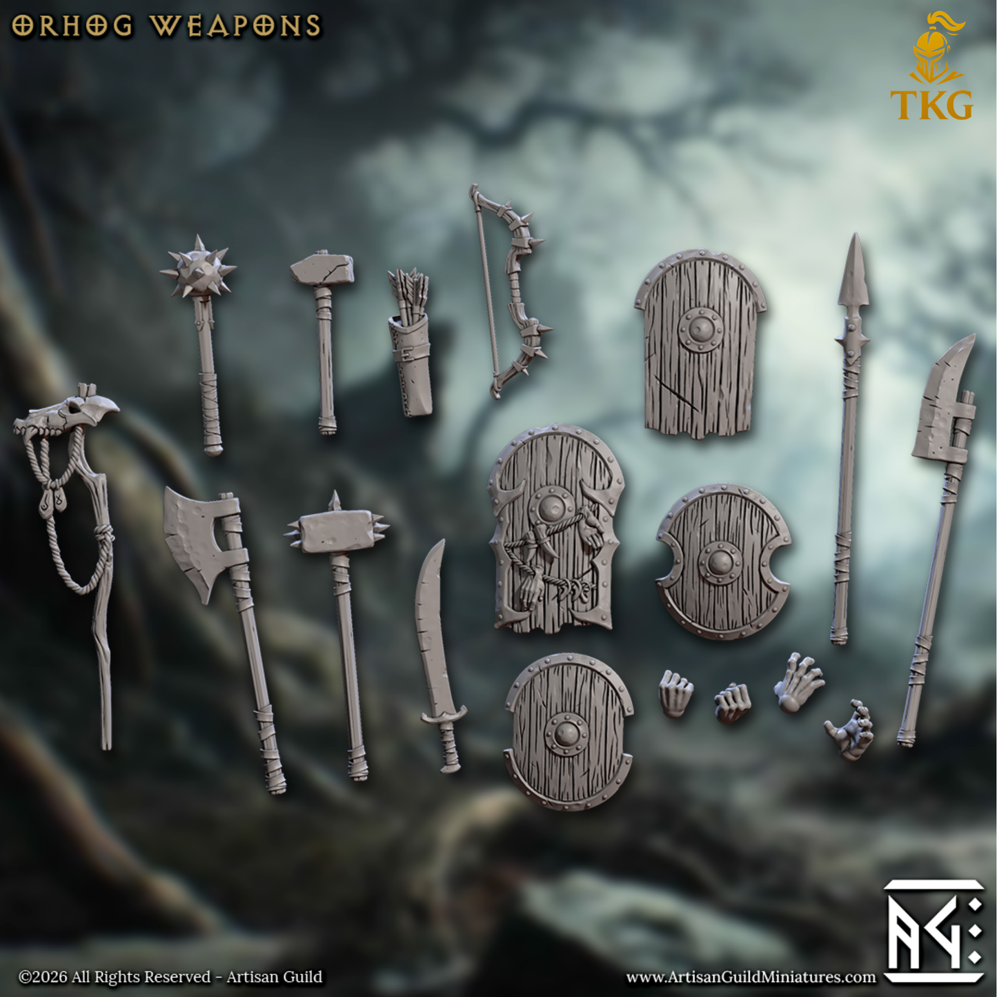 The Orhogs by Artisan Guild | 3D Printed Miniatures | Fantasy Models