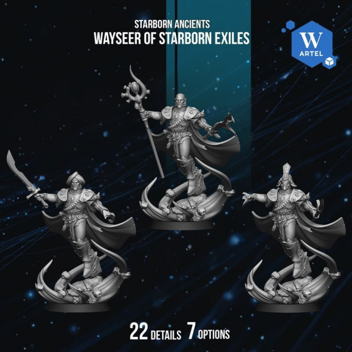Wayseer of Starborn Exiles - Starborn Ancients by Artel W | 3D Printed Miniatures