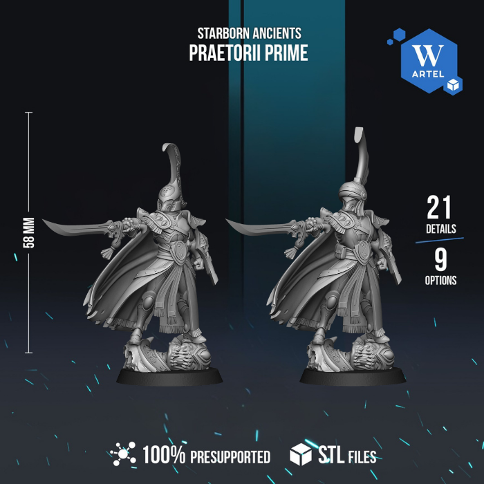 Praetorii Prime - Starborn Ancients by Artel W | 3D Printed Miniatures