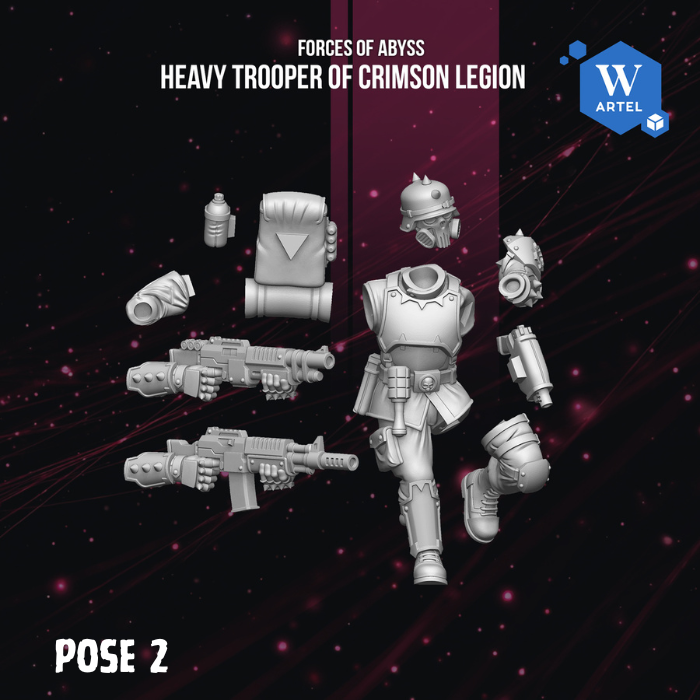 Crimson Legion Shock Squad by Artel W | 3D Printed Miniatures