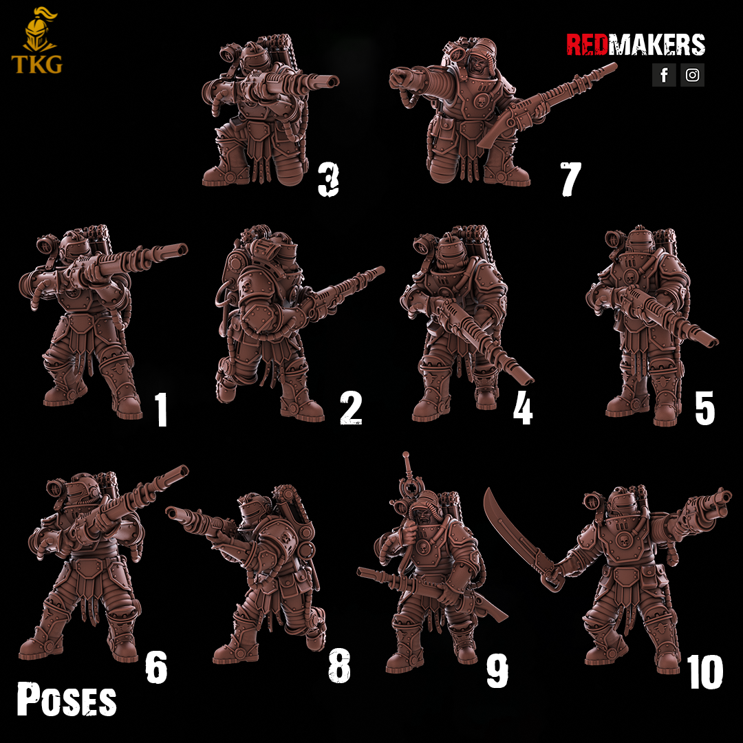 Solar Guard Infantry by Red Makers | 3D printed Tabletop Miniatures