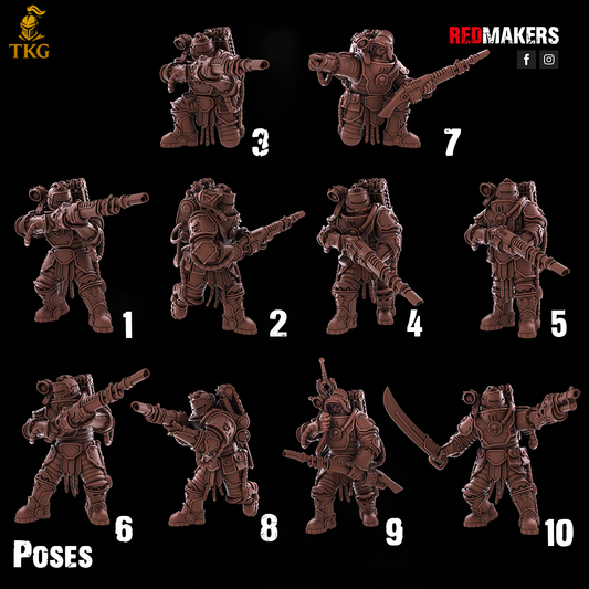 Solar Guard Infantry by Red Makers | 3D printed Tabletop Miniatures