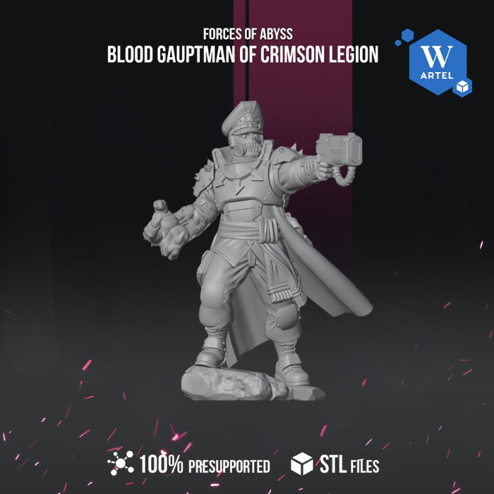Blood Gauptman of Crimson Legion by Artel W | 3D Printed Miniatures
