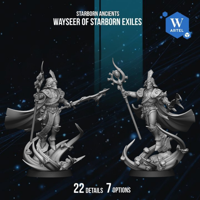 Wayseer of Starborn Exiles - Starborn Ancients by Artel W | 3D Printed Miniatures