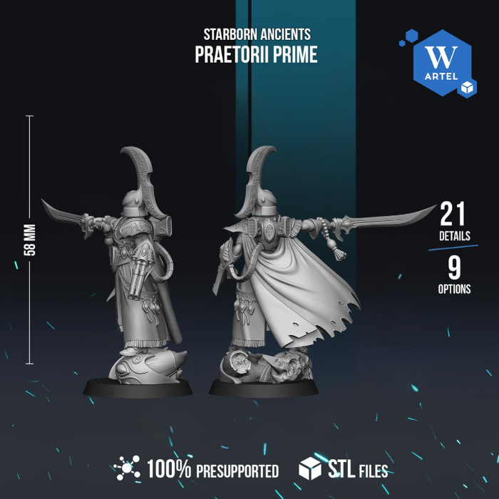 Praetorii Prime - Starborn Ancients by Artel W | 3D Printed Miniatures