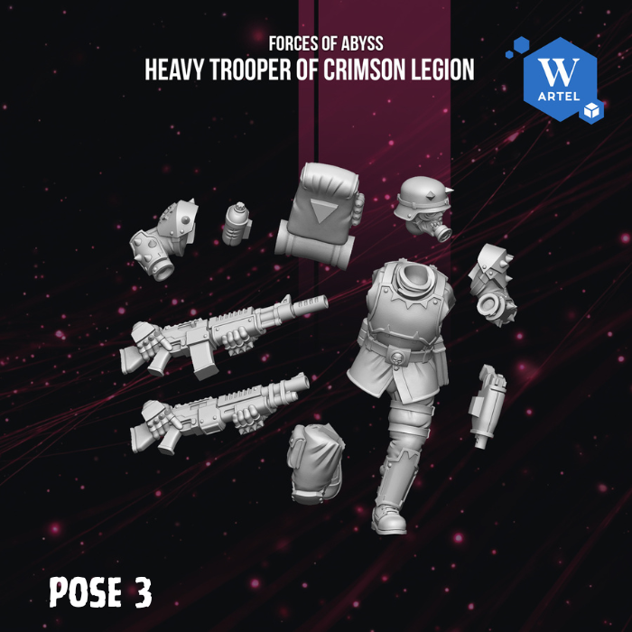 Crimson Legion Shock Squad by Artel W | 3D Printed Miniatures
