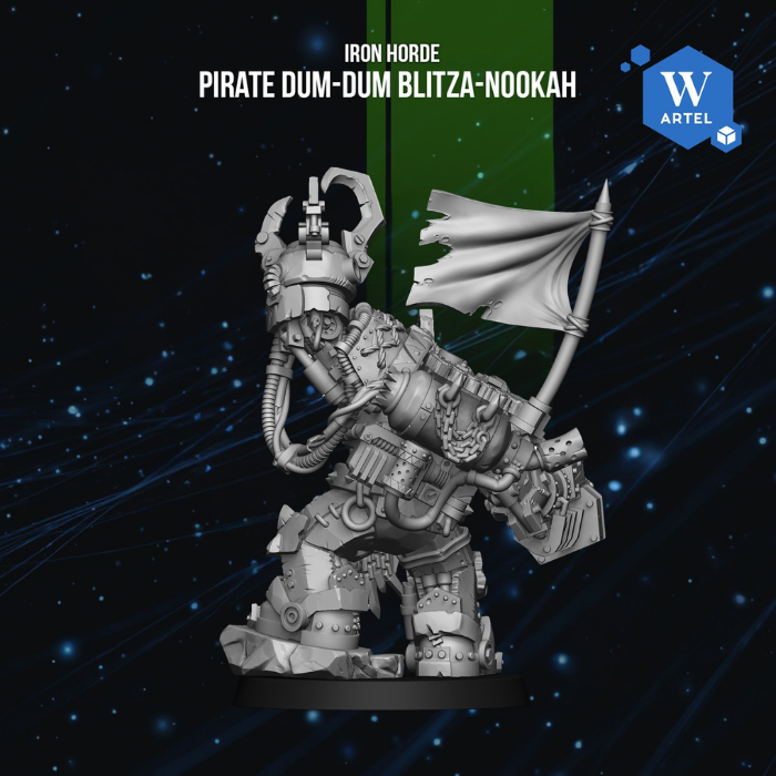 Pirate Dum-Dum Blitza-nookah - Iron Horde by Artel W | 3D Printed Miniatures