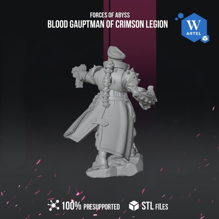 Blood Gauptman of Crimson Legion by Artel W | 3D Printed Miniatures