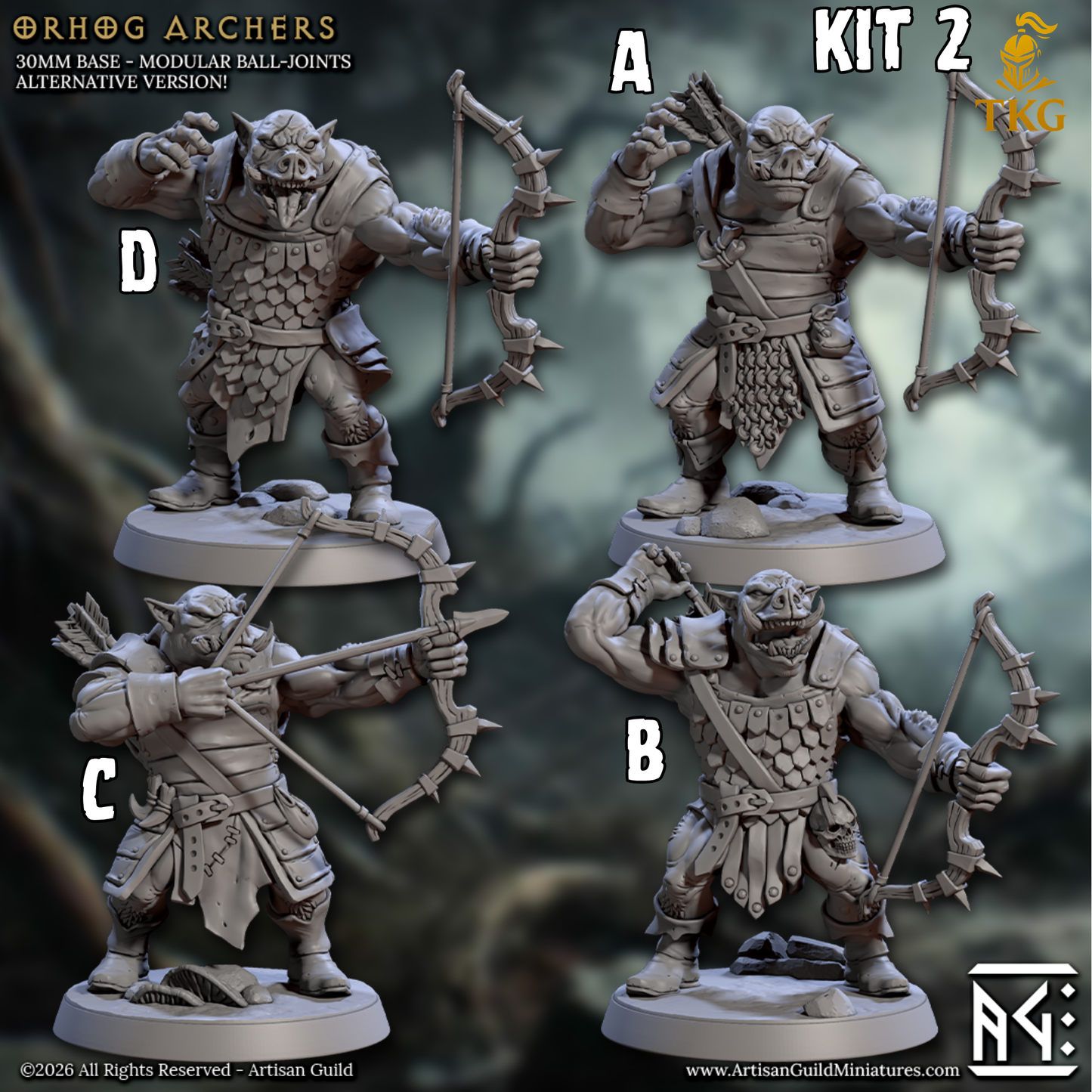 The Orhogs by Artisan Guild | 3D Printed Miniatures | Fantasy Models
