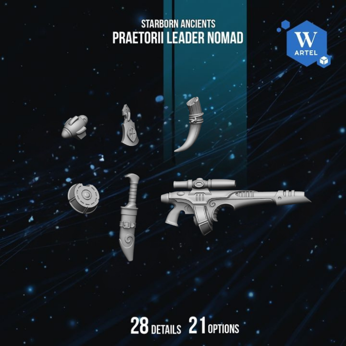 Praetorii Leader Nomad - Starborn Ancients by Artel W | 3D Printed Miniatures