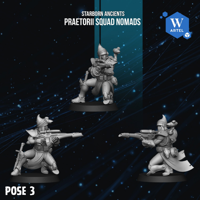 Praetorii Squad Nomads by Artel W | 3D Printed Miniatures