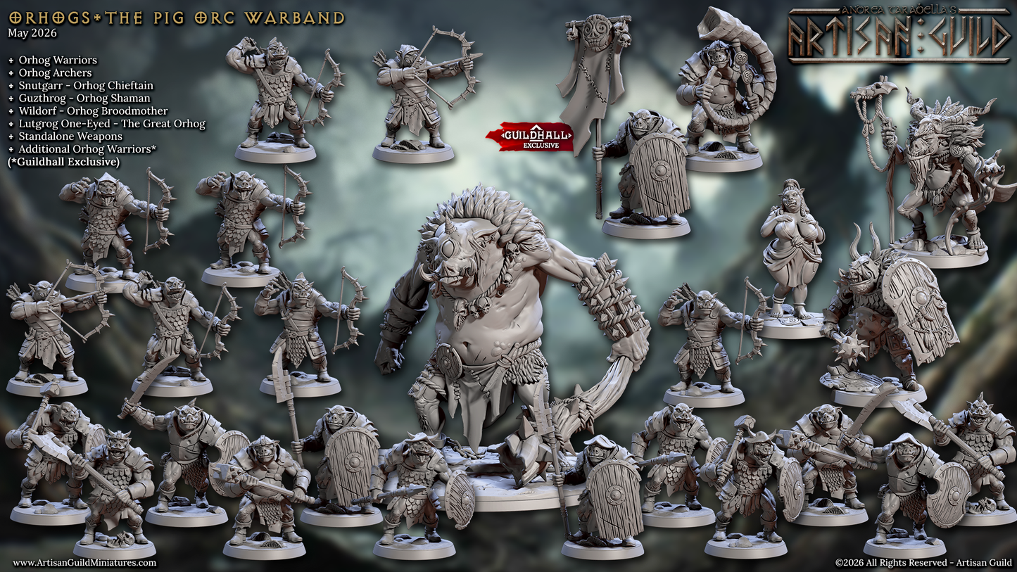 The Orhogs by Artisan Guild | 3D Printed Miniatures | Fantasy Models