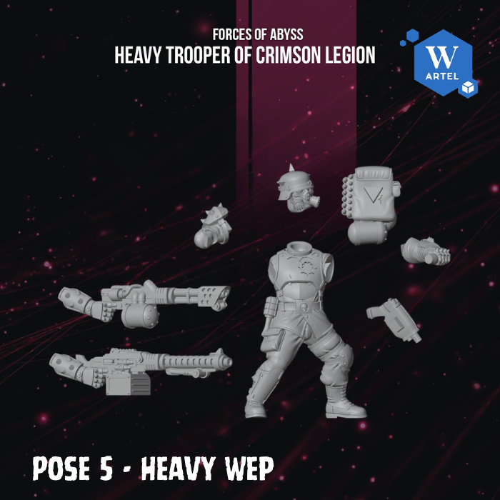 Crimson Legion Shock Squad by Artel W | 3D Printed Miniatures