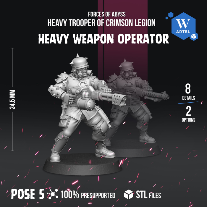Crimson Legion Shock Squad by Artel W | 3D Printed Miniatures