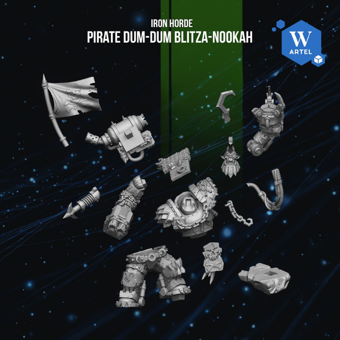 Pirate Dum-Dum Blitza-nookah - Iron Horde by Artel W | 3D Printed Miniatures