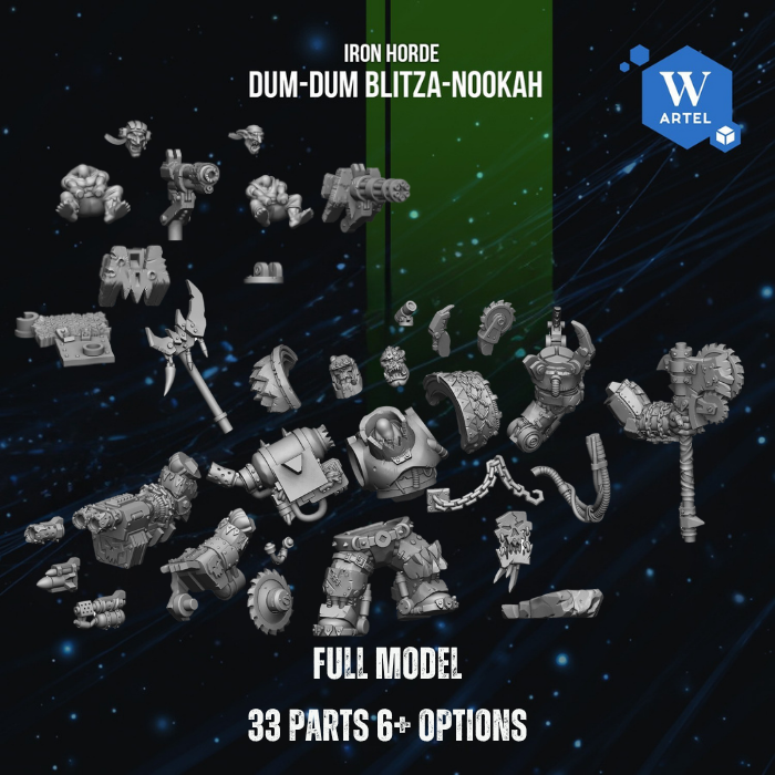 Dum-Dum Blitza-nookah - Iron Horde by Artel W | 3D Printed Miniatures